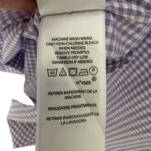 Ralph Lauren Men's XL Slim Fit Purple Check Button-Down Shirt Stretch Cotton - Picture 6 of 8